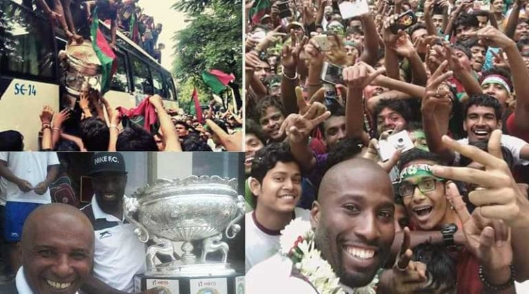 ক্লাব তাঁবুতে ভারতসেরাদের অভিনব সংবর্ধনা