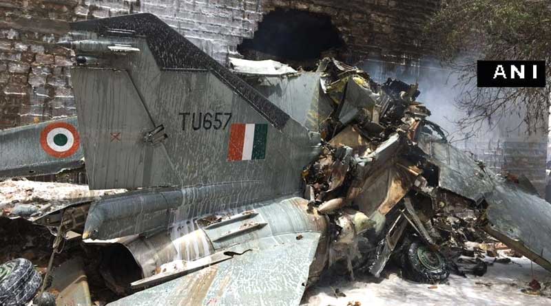 MiG-27 crashes in Jodhpur; pilot safe, two houses damaged