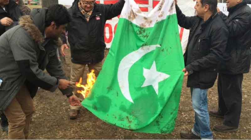 Locals burn Pakistan flag, protest escalates in PoK over rigged polls