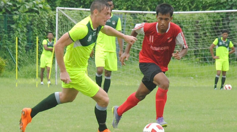 mohunbagan won the practice match, duffy scored a goal
