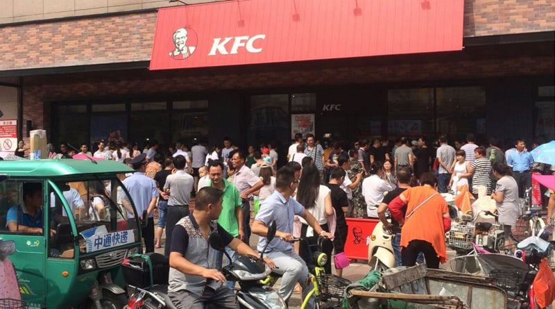 KFC and Apple stores have been targeted in China.