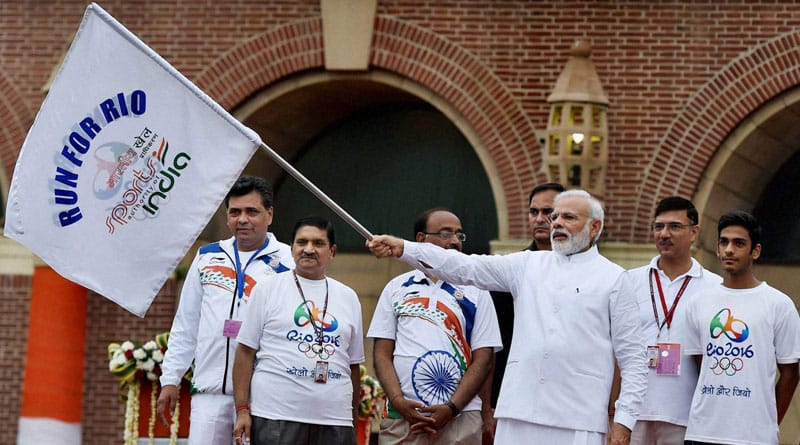 Modi flags off 'Run for Rio' ahead of Rio Olympics