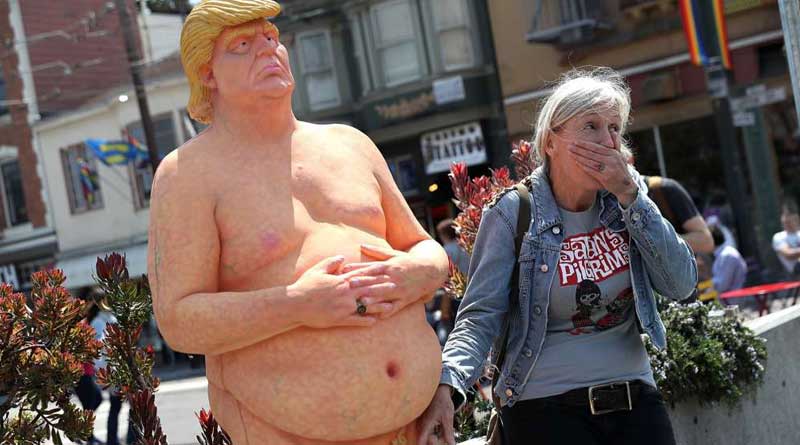Donald Trump's Naked Statue in 5 cities of US