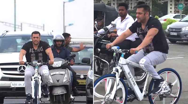 When Salman Khan cycles, other vehicles are asked to make way