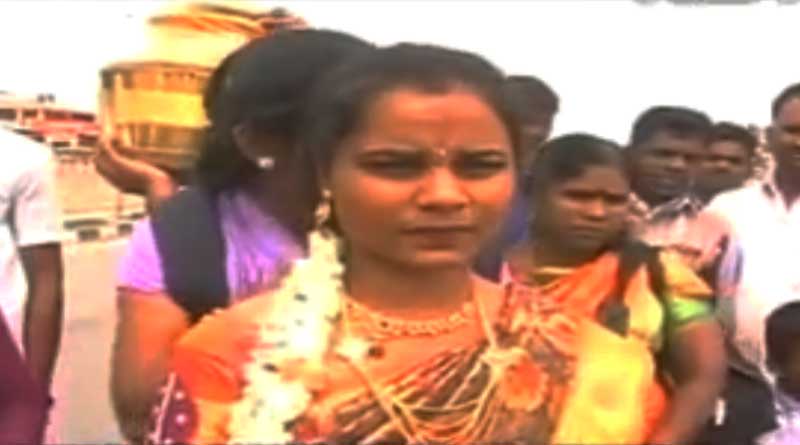 Bride from Bengaluru walks for hours from Karnataka to Tamil Nadu