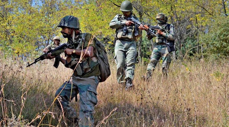 Gun battle on between security forces, terrorists; 1 cop killed