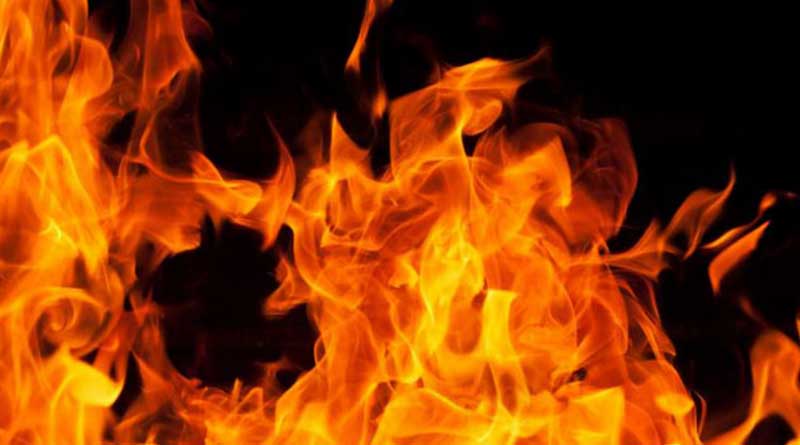 Massive fire breaks out in a plastic godown at Chowbaga