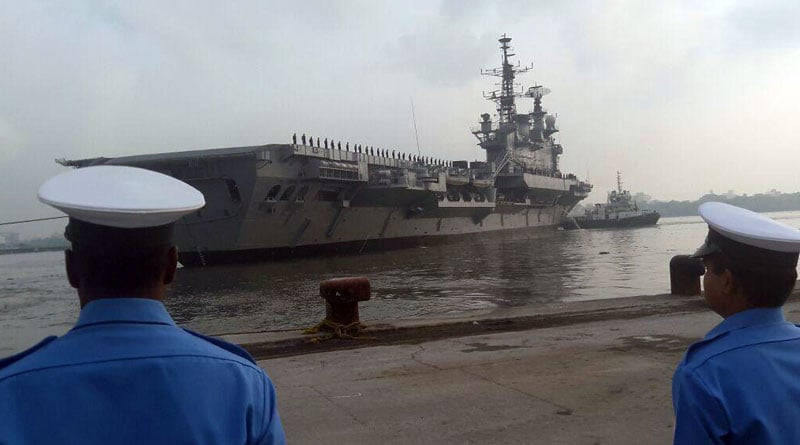 Bengali News: Decommissioned aircraft carrier INS 'Viraat' on final voyage to Gujarat, to be dismantled and sold as scrap | Sangbad Pratidin