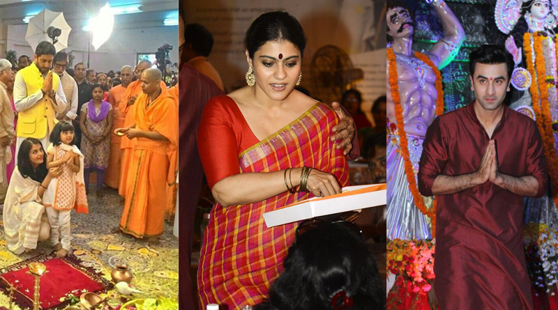টাইট শিডিউল তুলে রেখে পুজোয় মাতোয়ারা বলি সেলেবরা