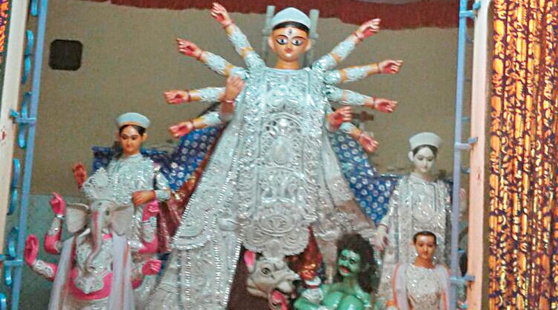 Habra Durga Idol maker Indrajit’s initiative spins dream for orphans