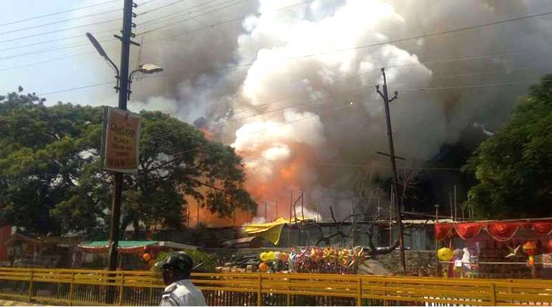 Fire in Aurangabad crackers market