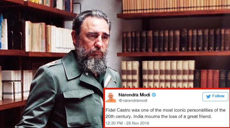 India mourns the loss of a great friend, PM Expresses his Grief after passing away of Castro