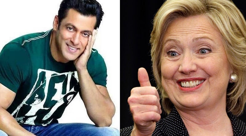 Salman Khan Supports Hillary Clinton and gets hillarious response from netizens