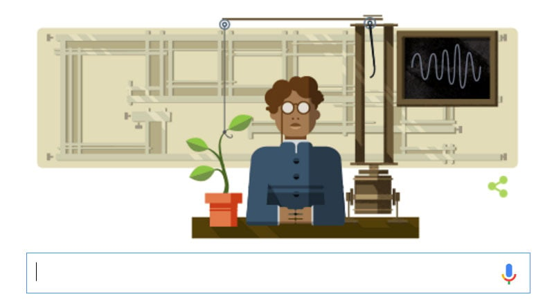 Google Doodle celebrates the birthday of Jagadish Chandra Bose