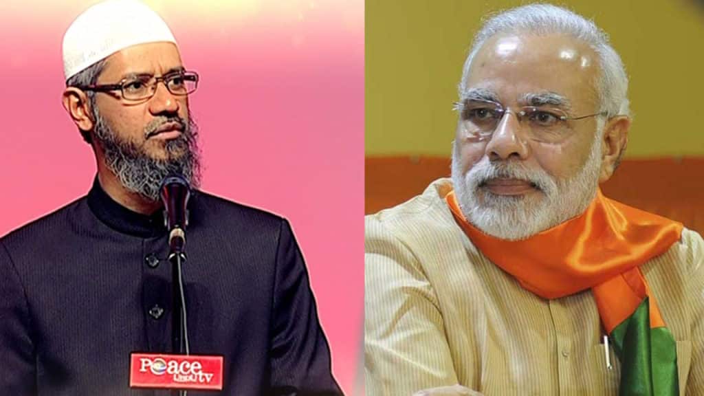 মোদিকে মুসলিম-বিরোধী বলে তোপ জাকির নায়েকের