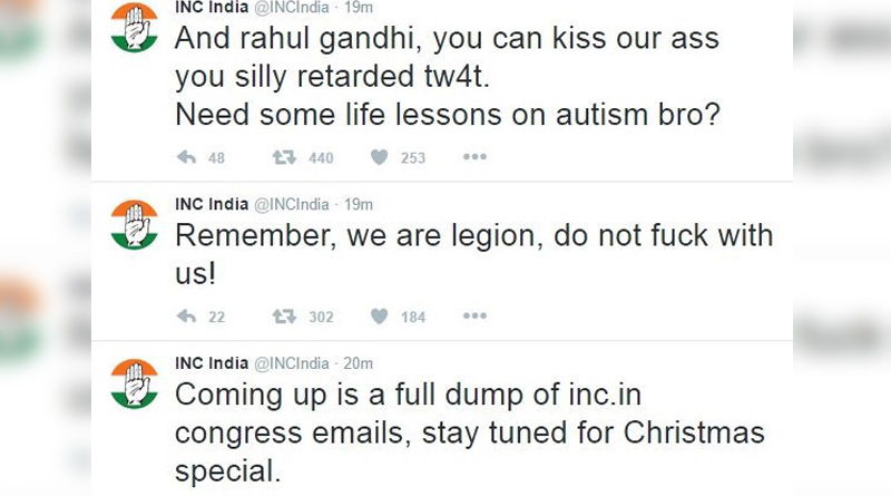 Verified twitter accounts of Congress and vice president Rahul Gandhi appear to have been hacked