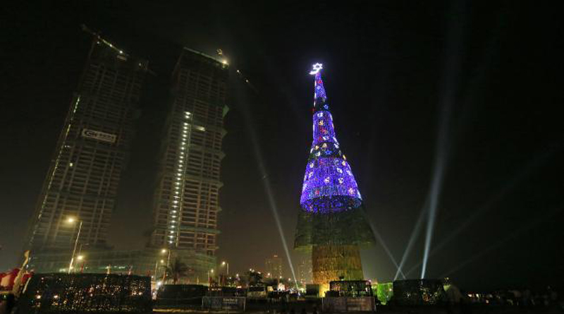 Sri Lanka Claiming World's Tallest Artificial Christmas Tree’s Record