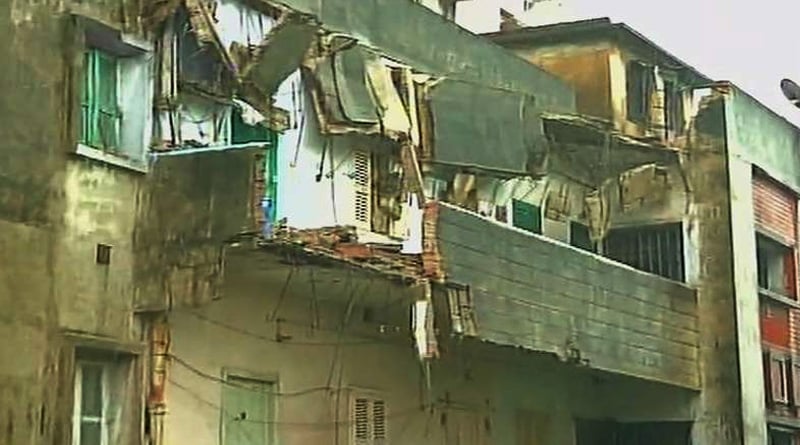 House collapsed in Bowbazar Kolkata