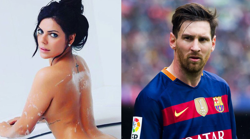 Model posts raunchy picture tribute to Lionel Messi