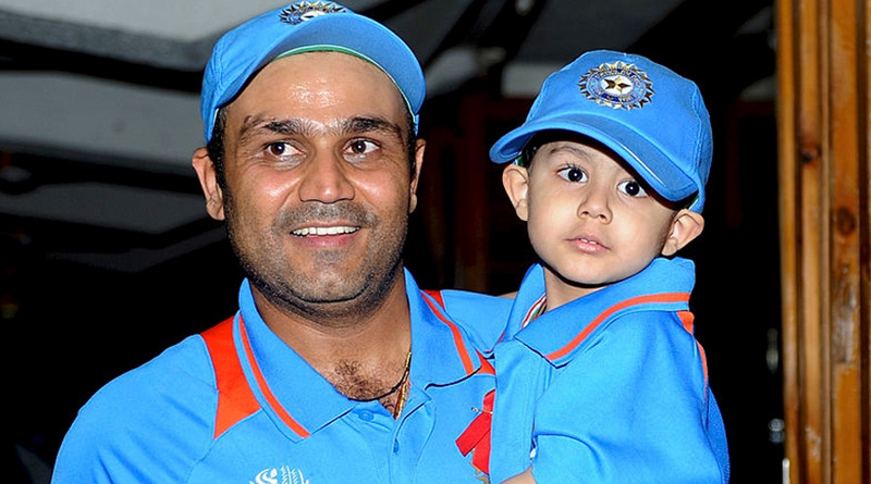 Virender Sehwag shares son's blasting sketch of MS Dhoni