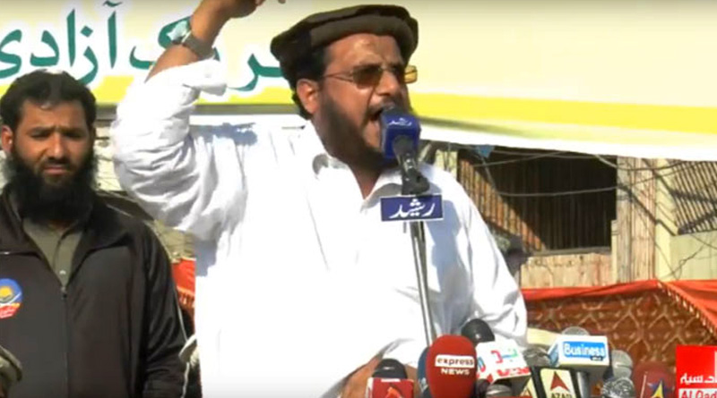 Watch: JuD Chief Hafiz Talha Saeed inciting mob to wage jihad against India
