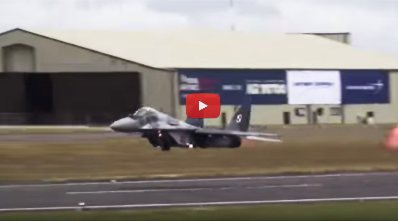 Watch jaw dropping performance of Mig-29 fighter jet 