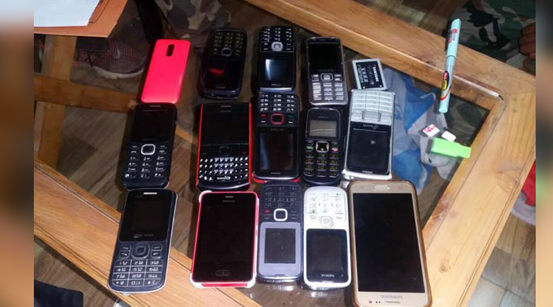 16 cellphones seized from inmates in Kashmir's Baramulla jail