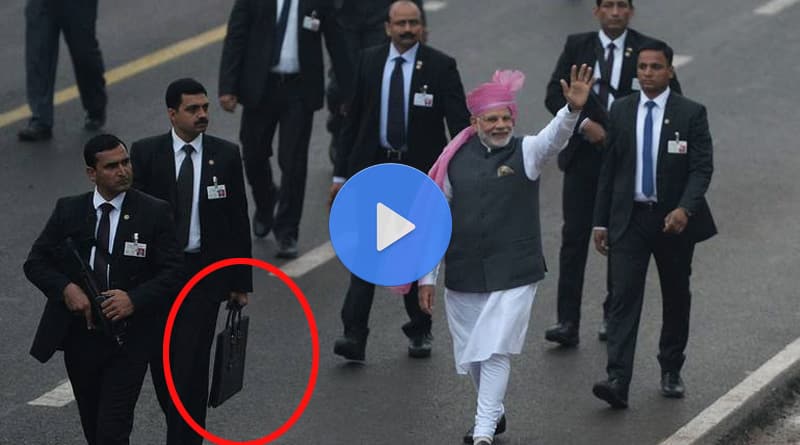 What is inside the briefcase that the Indian Prime Minister's bodyguard is always carrying?