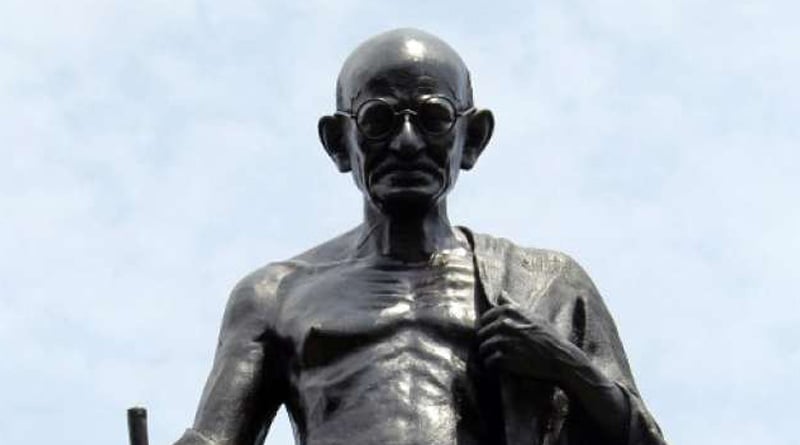 Gandhi statue demolished for extension of National Highway