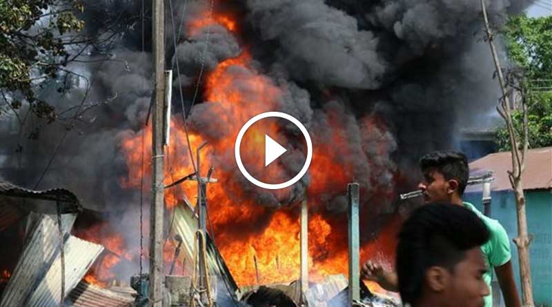 Massive fire breaks out in Siliguri market, 3 shops gutted