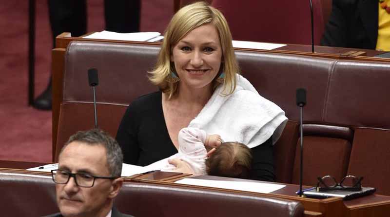 Lawmaker breastfeeds baby daughter in Australian parliament 
