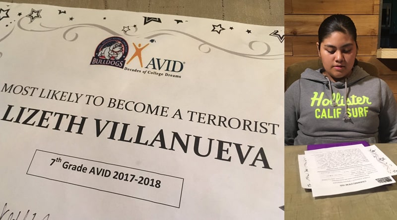 School student gets ‘most likely to become a terrorist’ award