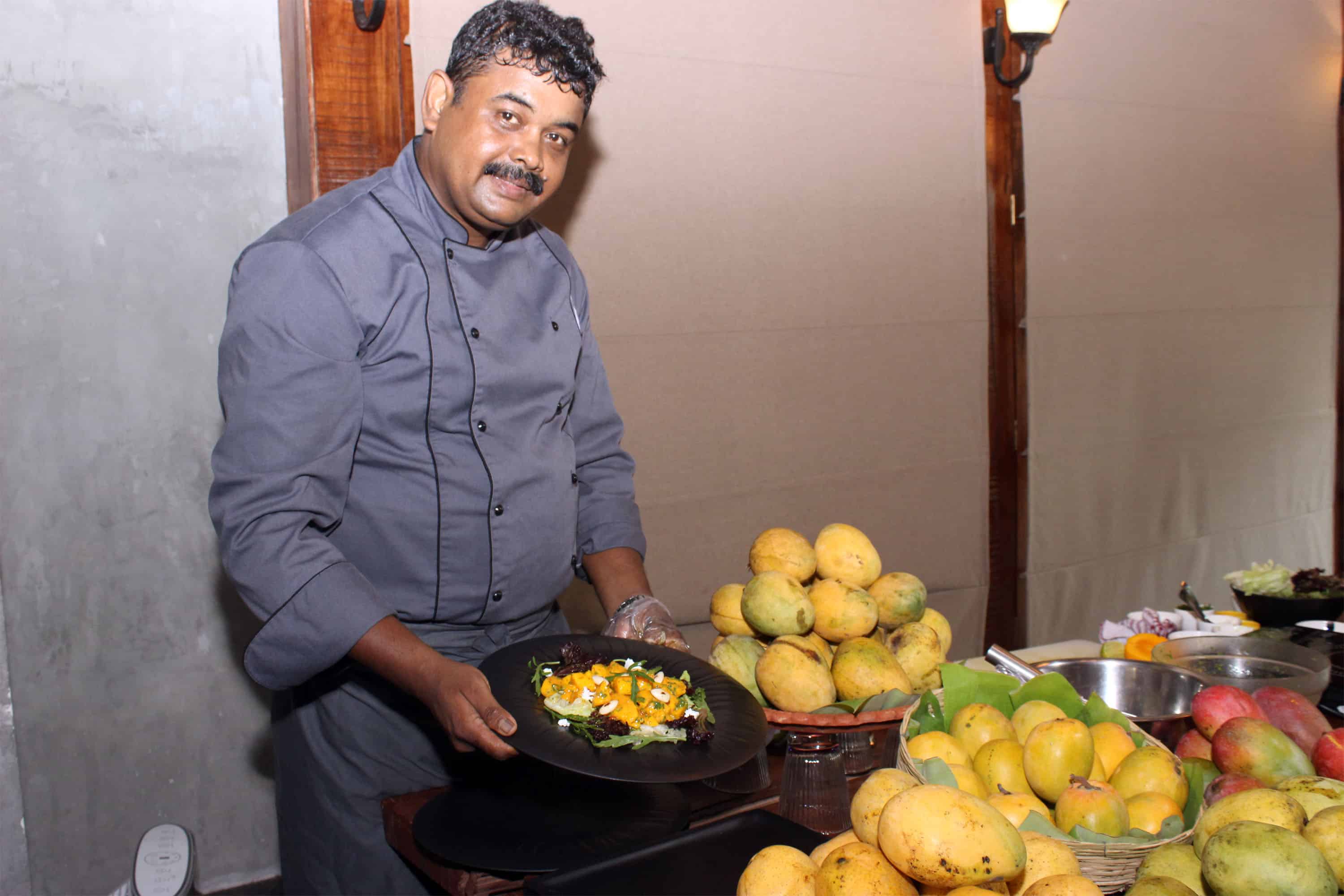 Executive Chef Mohammad feroz Hussain present during the Mango Food festival at afra Tafri