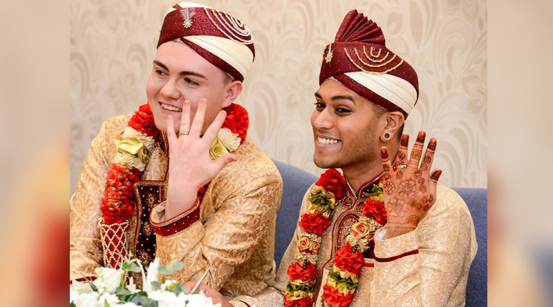 Two men have become the first in the UK to have a gay Muslim wedding