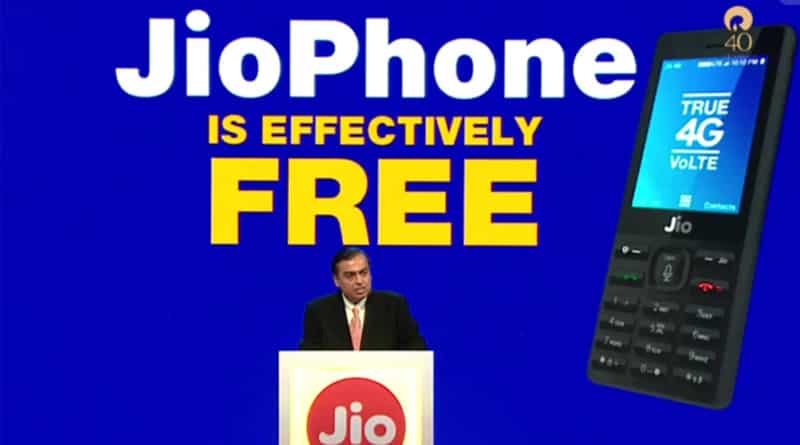 JioPhone is a single SIM phone, doesn't run WhatsApp for now