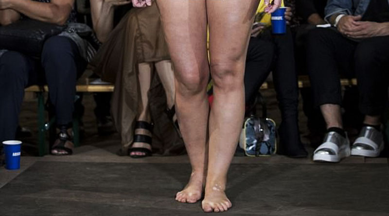 Danish fashion designer sends naked models down the catwalk