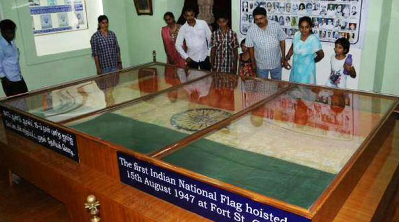 Only surviving Indian flag hoisted in 1947 at Fort St George now at Archeological Survey of India | Sangbad Pratidin