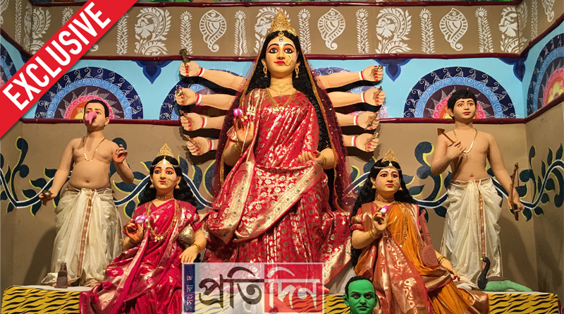 থিম নয়, ক্যানসার আক্রান্ত কিশোরের গড়া প্রতিমাতেই প্রাণপ্রতিষ্ঠা ৬৬ পল্লিতে