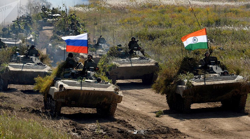 Bolstering ties India, Russia to hold military drill  