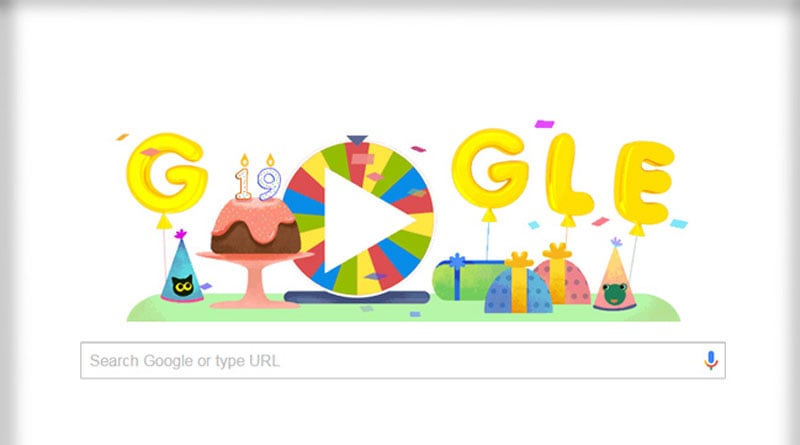 Google celebrates 19th Birthday with surprise spinner