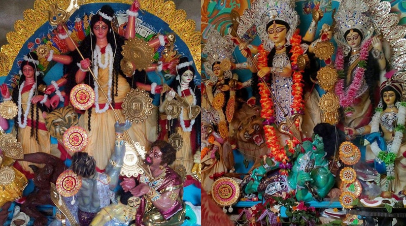 অভিনব আয়োজন, আসানসোলে একই বাড়িতে পূজিতা দুই দুর্গা প্রতিমা