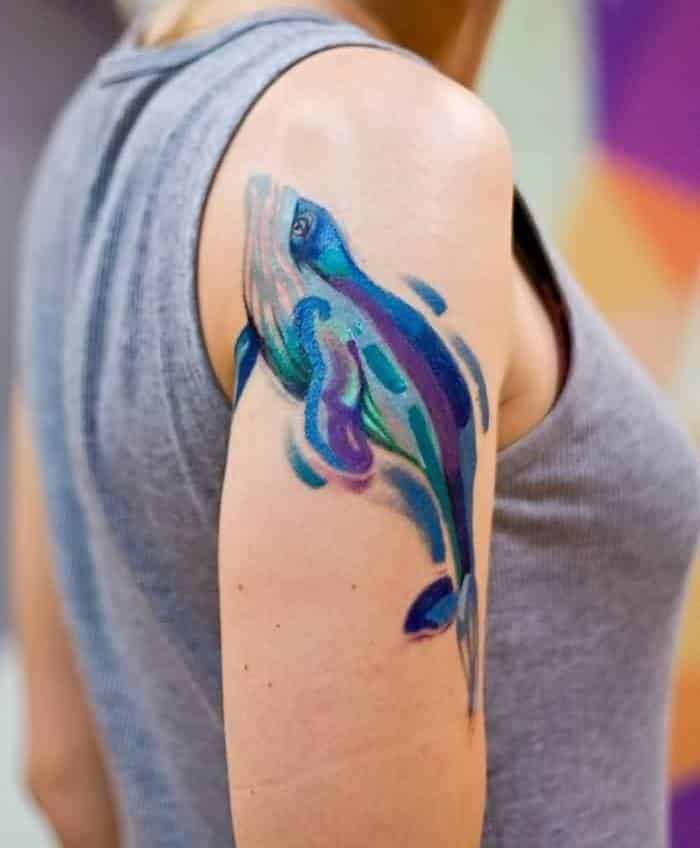pretty-dolphin-watercolor-tattoo-specially-for-girls