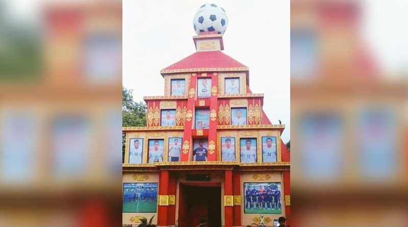এবার কালীপুজোর থিমে দেখা মিলল ভারতের অনূর্ধ্ব ১৭ ফুটবলারদের