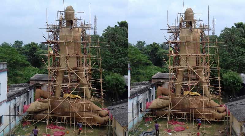 পাহাড়ের চেয়ে ‘উঁচু’ প্রতিমা, ঝাড়গ্রামের আকর্ষণ ৬০ ফুটের কালী