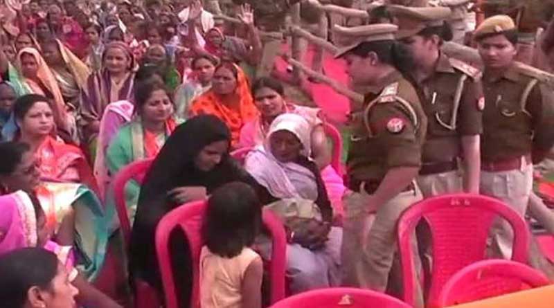 Muslim woman asked to remove burqa at Yogi Adityanath's Ballia rally