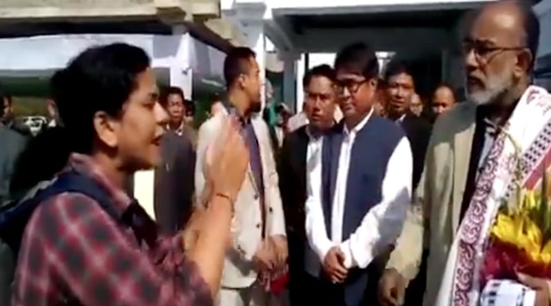 Angry passenger shouts at Union Minister KJ Alphons at Imphal Airport