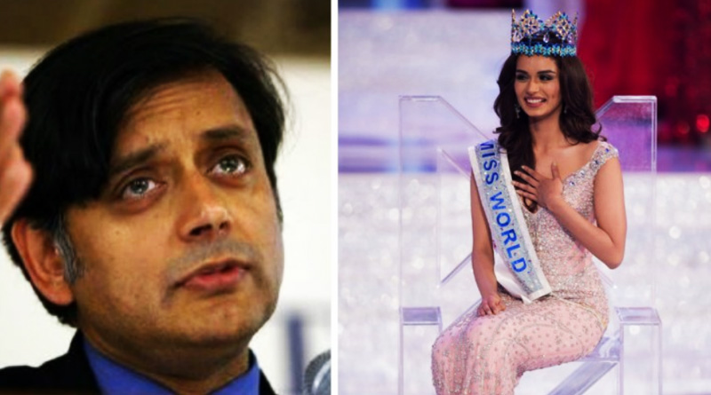 শশী থারুরের বিদ্রুপের জবাব দিলেন বিশ্বসুন্দরী মানুষী