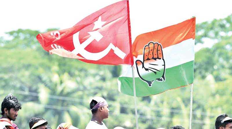 Cong-Left stages protest demanding fair Panchayat polls in West Bengal