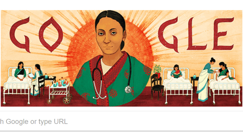 Google doodle remembering the great lady of India Rukhmabai Raut