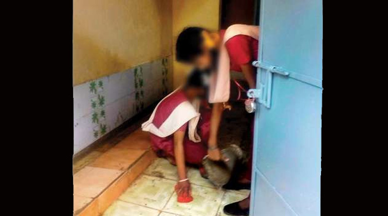 শৌচাগার সাফাইয়ে ছাত্রীদের বাধ্য করলেন শিক্ষিকা, ভাইরাল ভিডিও